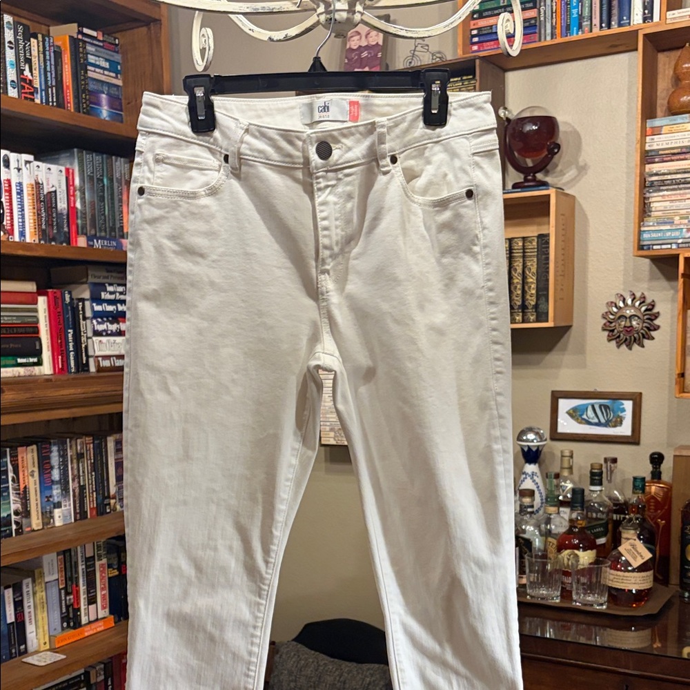 CAbi Women's High Skinny White Jeans (Style 5491)